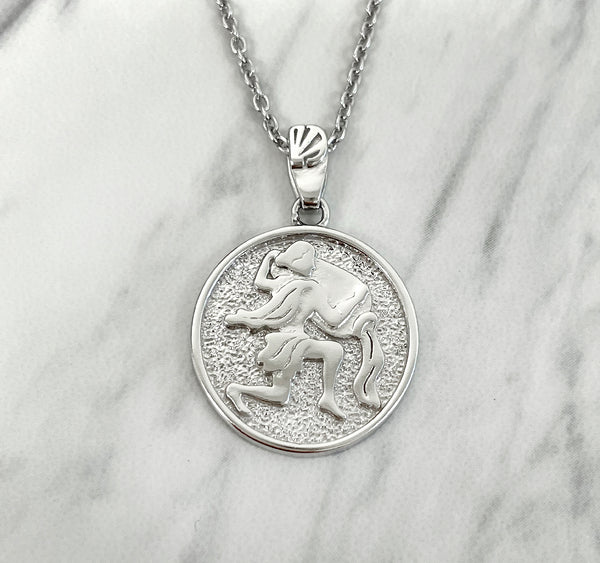 Aquarius Zodiac Necklace for Women - Sterling Silver