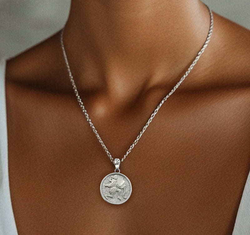 Aquarius Zodiac Necklace for Women - Sterling Silver