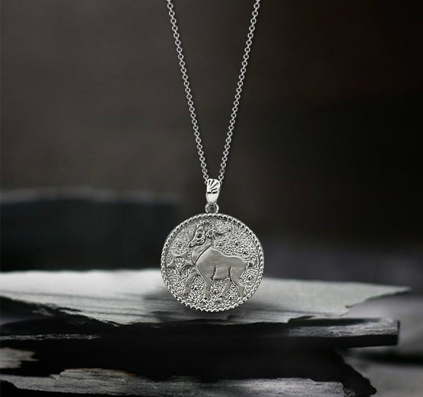 Aries Zodiac Necklace for Women with CZ stone - Sterling Silver