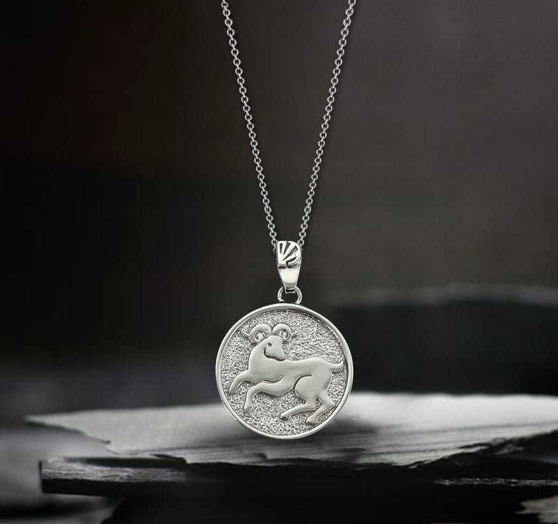 Aries Zodiac Necklace for Women - Sterling Silver