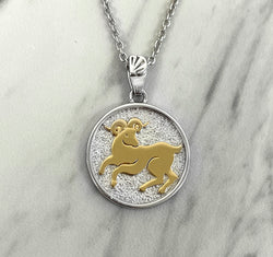 Aries Zodiac Necklace for Women - 14K Gold Vermeil, Two Tone