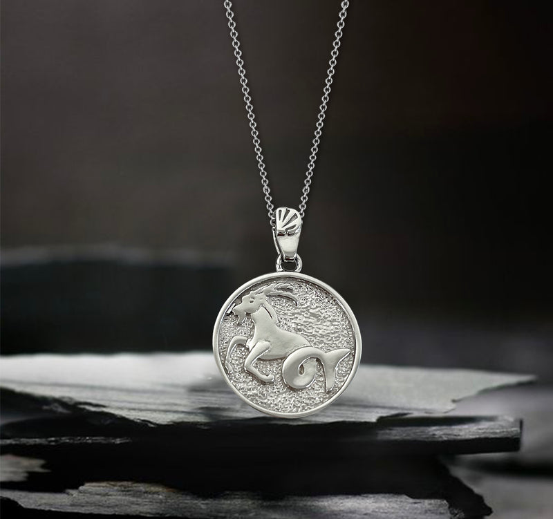 Capricorn Zodiac Necklace for Women - Sterling Silver