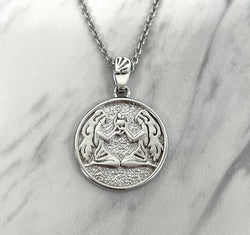 Gemini Zodiac Necklace for Women - Sterling Silver