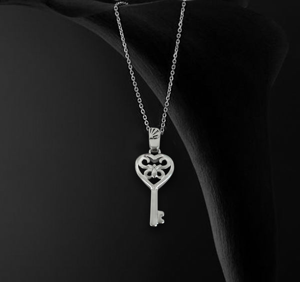 Sterling Silver Key Charm necklace