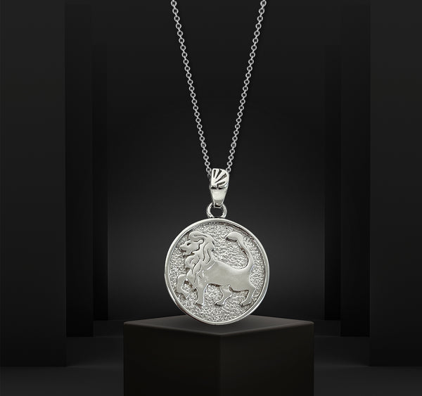 Leo Zodiac Necklace for Women - Sterling Silver