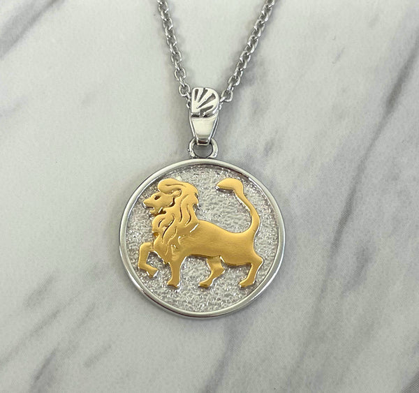 Leo Zodiac Necklace for Women - 14K Gold Vermeil