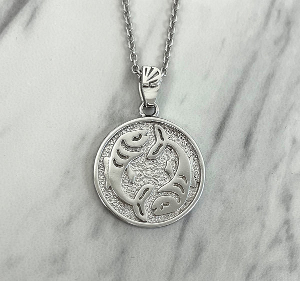 Pisces Zodiac Necklace for Women - Sterling Silver