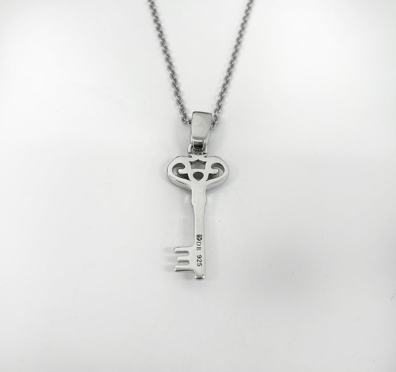 Sterling Silver Key Charm necklace