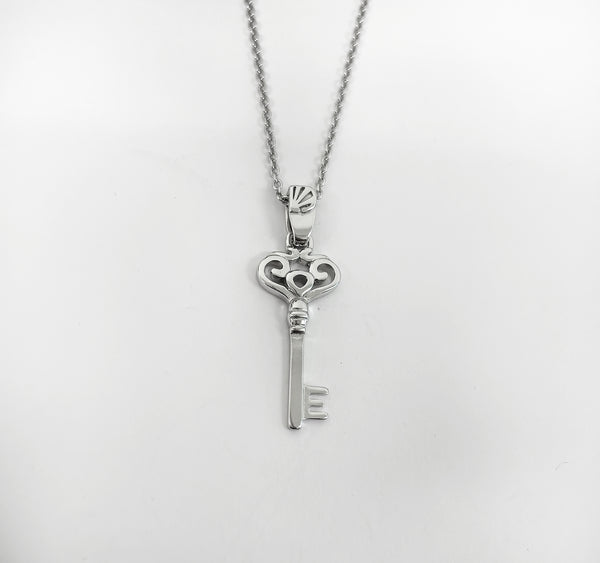 Sterling Silver Key Charm necklace