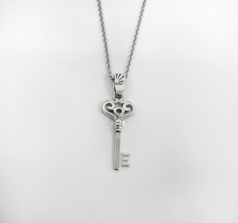 Sterling Silver Key Charm necklace