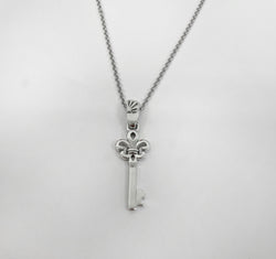 Sterling Silver Key Charm necklace