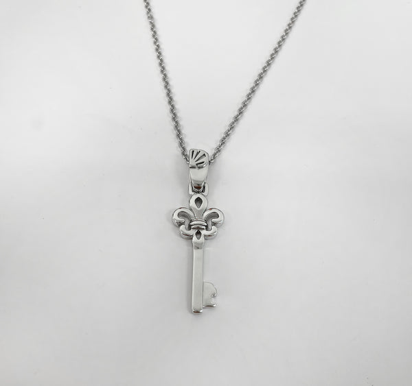 Sterling Silver Key Charm necklace