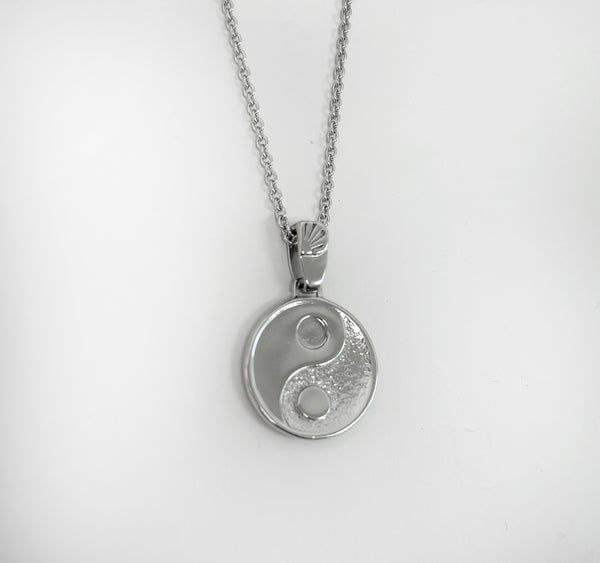 Yin Yang Necklace - Sterling Silver, Yin Yang charm pendant