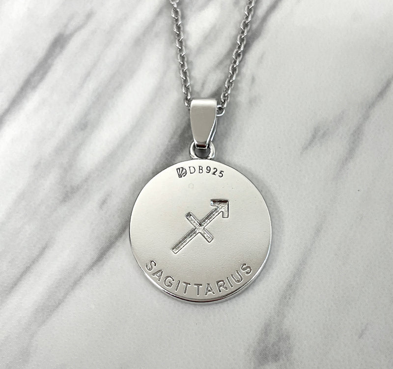 Sagittarius Zodiac Necklace for Women - Sterling Silver