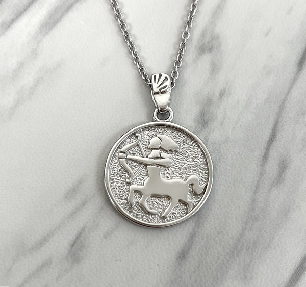 Sagittarius Zodiac Necklace for Women - Sterling Silver