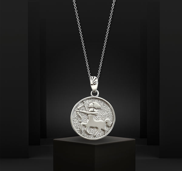 Sagittarius Zodiac Necklace for Women - Sterling Silver