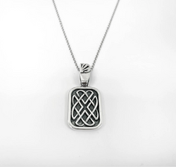 Celtic Necklace - Oxidised Sterling Silver