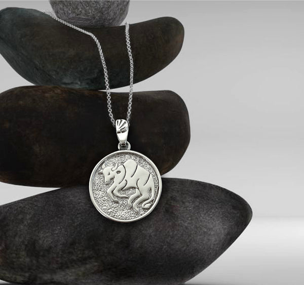 Taurus Zodiac Necklace for Women - Sterling Silver