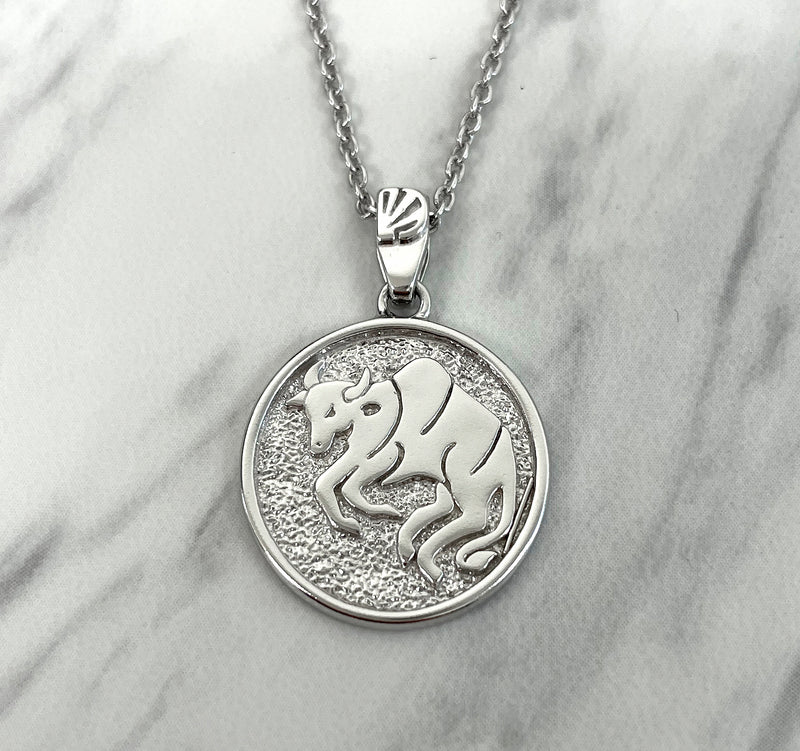 Taurus Zodiac Necklace for Women - Sterling Silver