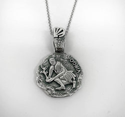 Virgo Zodiac Necklace for Men - Oxidised Sterling Silver